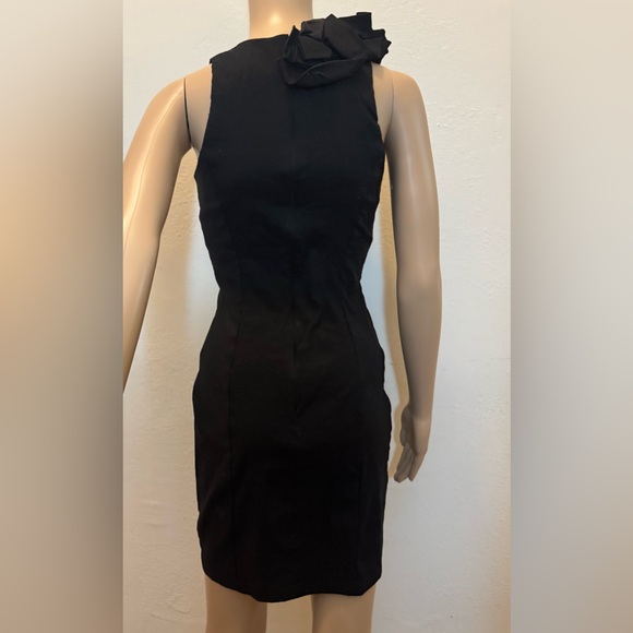 Jessica McClintock Sleeveless Black Ruffle Mini Dress - Size 4 - Picture 9 of 11